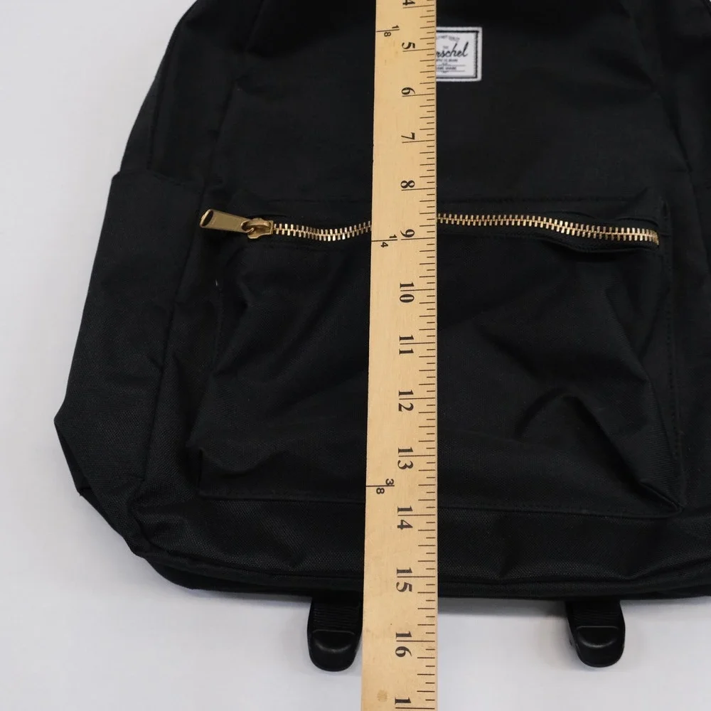 Herschel Supply Co Backpack Unisex Black Gold Zipper Classic Mid Volume OS